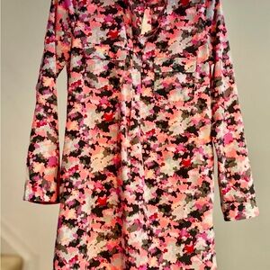 Gap Pink Camouflage pattern shirt dress XS petite